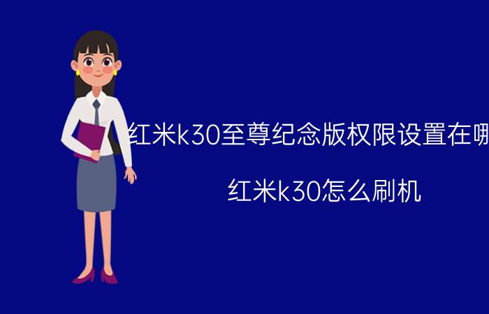 红米k30至尊纪念版权限设置在哪里 红米k30怎么刷机？